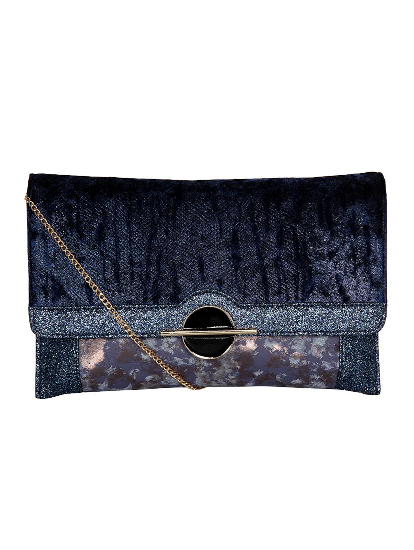 blue leatherette (pu) envelope clutch - 16928443 -  Zoom Image - 0