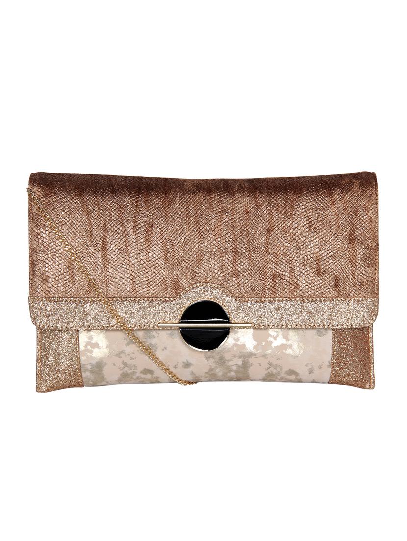 gold leatherette (pu) envelope clutch - 16928444 - Zoom Image - 0