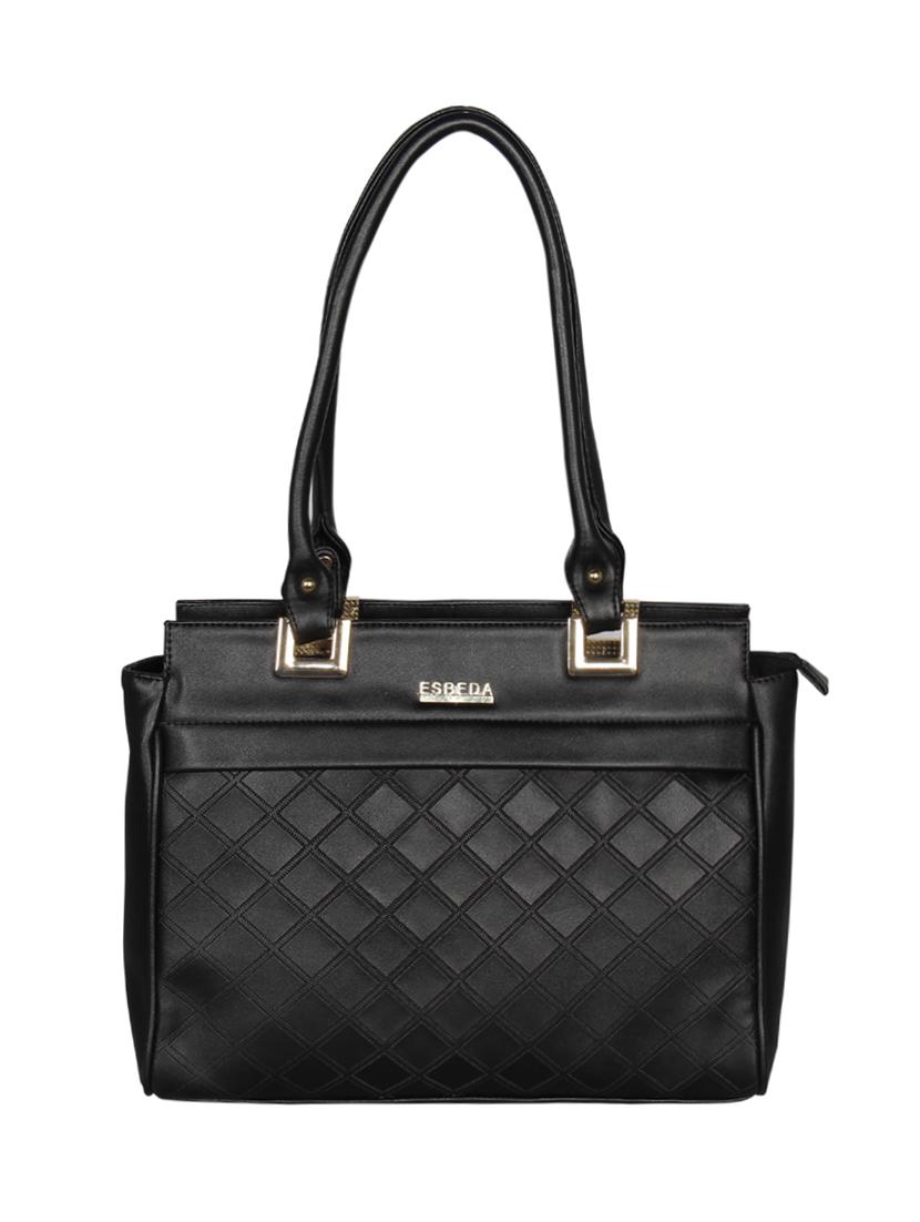 black leatherette (pu) handbag - 16928448 - Zoom Image - 0