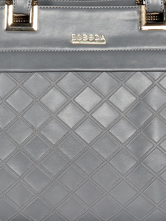 grey leatherette (pu) handbag - 16928449 - Standard Image - 3
