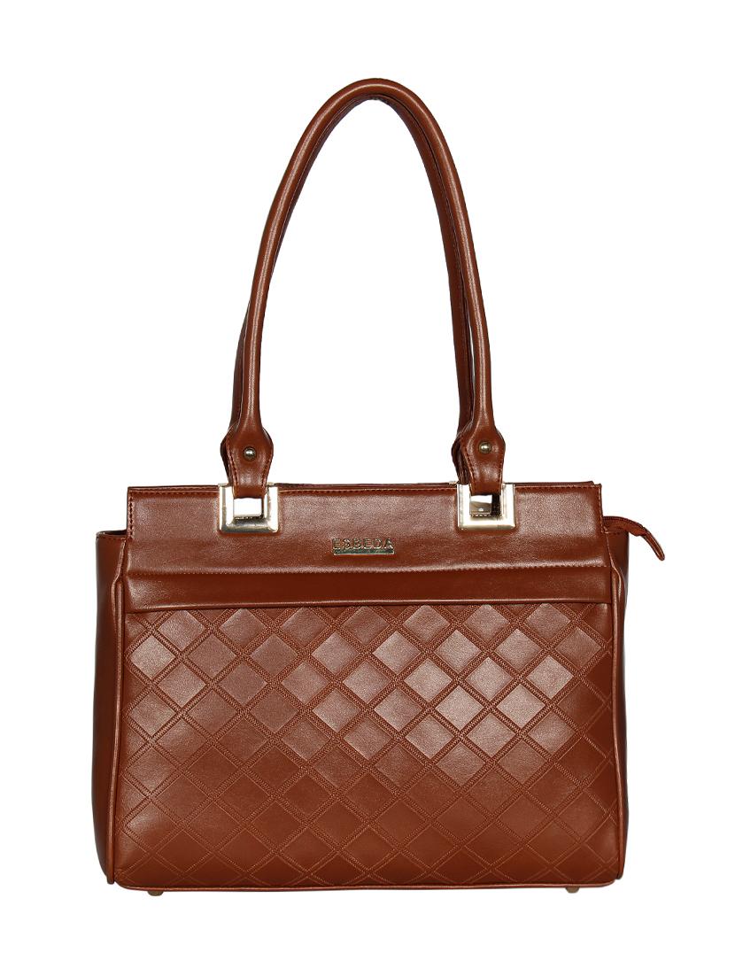 tan leatherette (pu) handbag - 16928451 - Zoom Image - 0