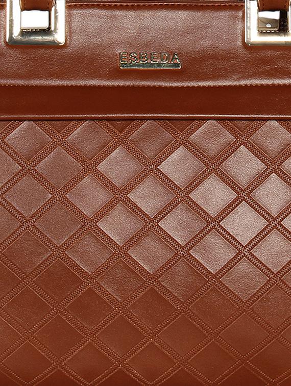 tan leatherette (pu) handbag - 16928451 - Standard Image - 3