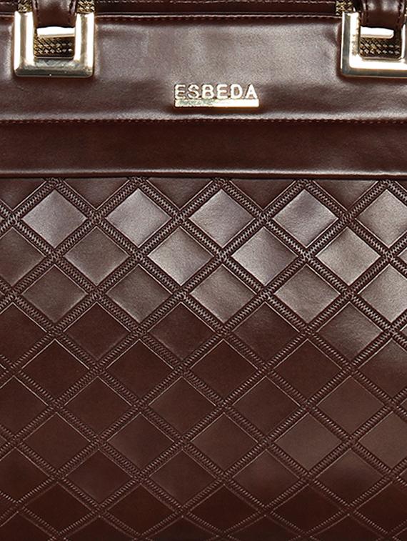 brown leatherette (pu) handbag - 16928452 - Standard Image - 3