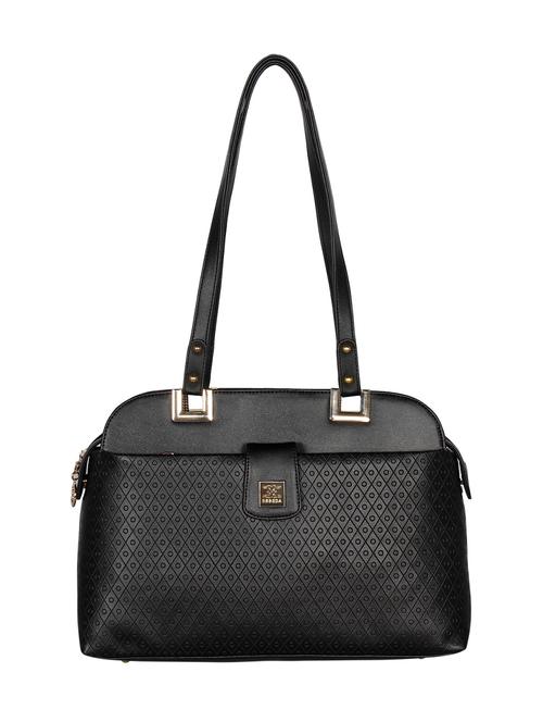 black leatherette (pu) handbag - 16928453 - Standard Image - 0