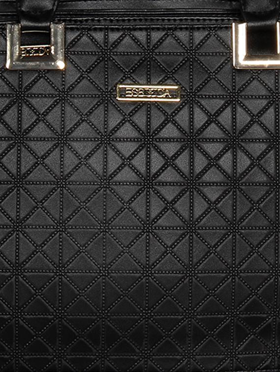 black leatherette (pu) handbag - 16928458 - Standard Image - 3
