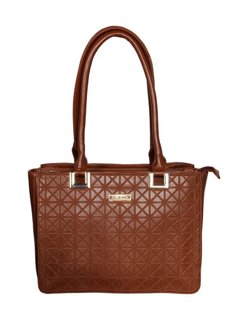 tan leatherette (pu) handbag - 16928461 - Standard Image - 0