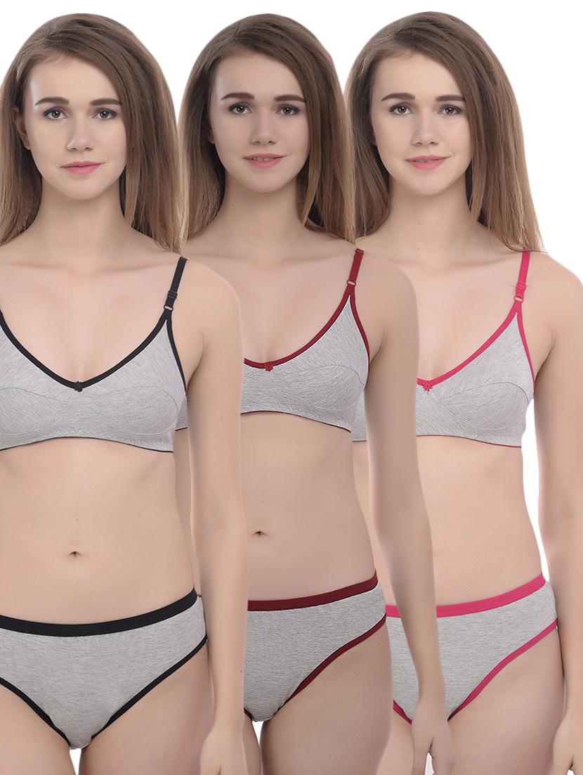 set of 3 bra & panty set - 16928635 - Zoom Image - 0