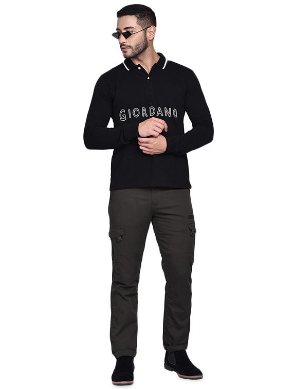 grey solid cargo trousers - 16928643 - Standard Image - 3