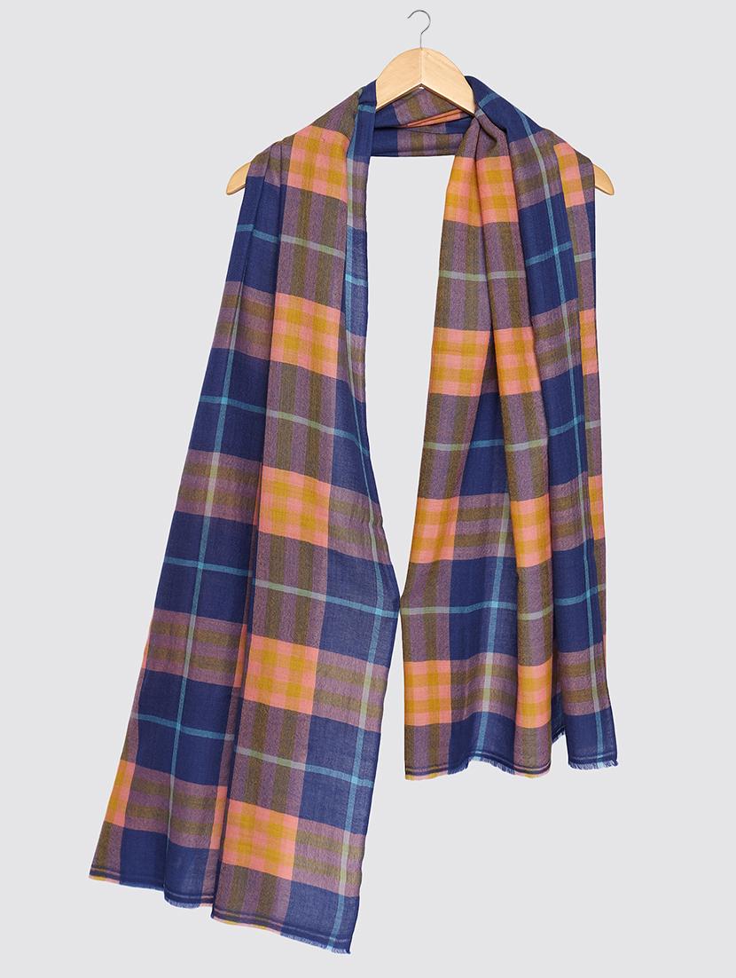 women's checks print stole - 16928982 -  Zoom Image - 0