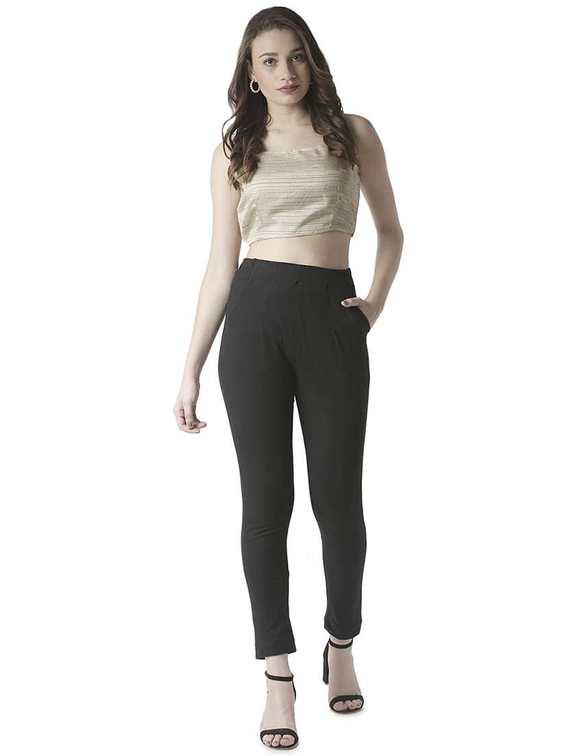solid straight tapered pant - 16929284 - Standard Image - 3
