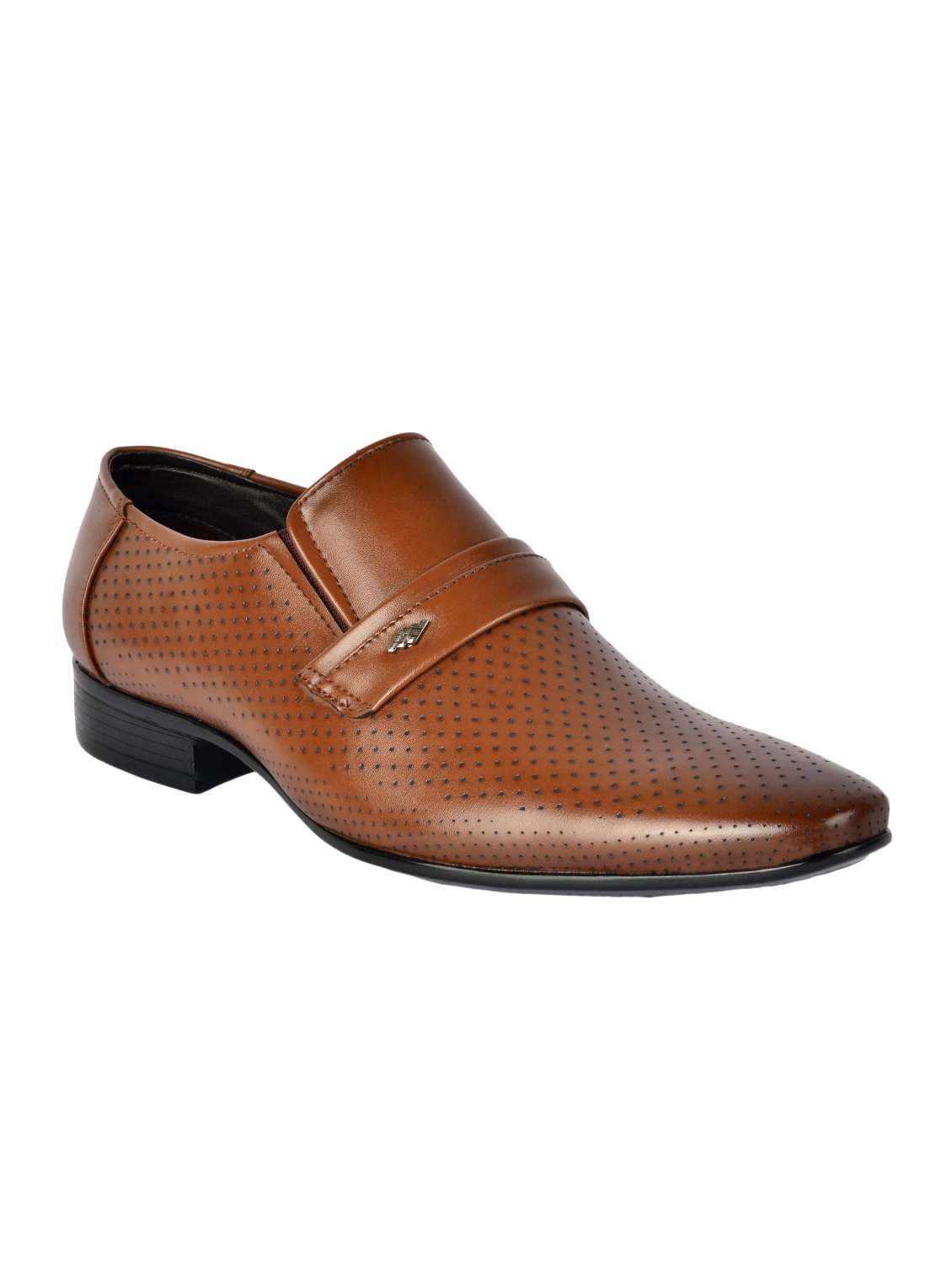 brown slip on formal shoes