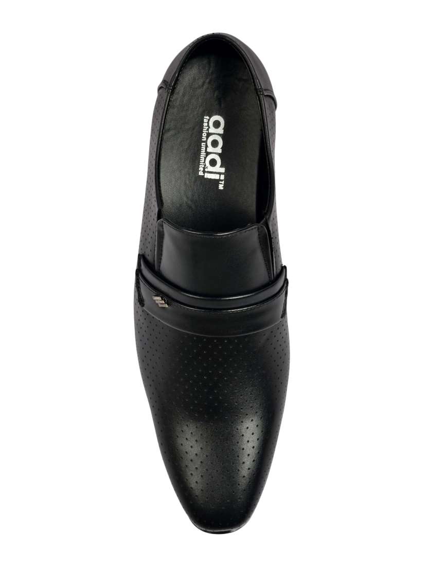 black slip on formal shoes - 16929448 - Standard Image - 3