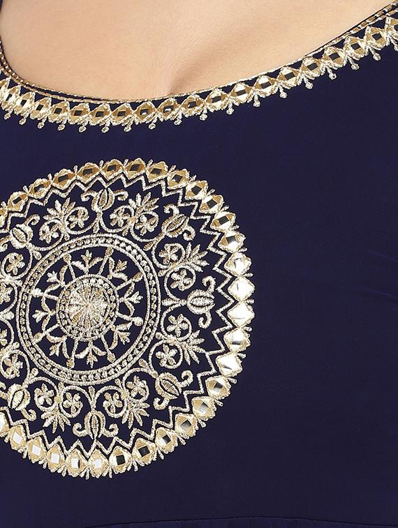 cami neck embroidered flared dress - 16929591 - Standard Image - 3