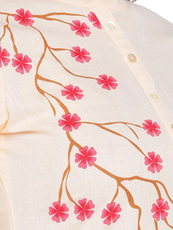 floral straight kurta - 16929622 - Standard Image - 3