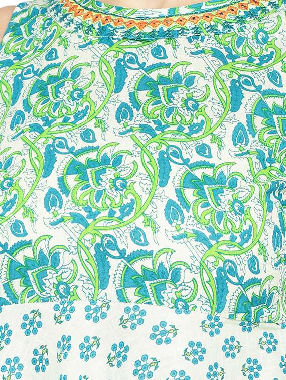 printed flared kurta - 16929626 - Standard Image - 3