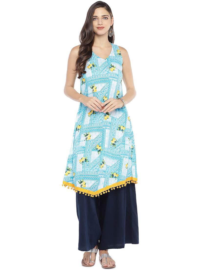 floral a-line kurta - 16929629 - Zoom Image - 0
