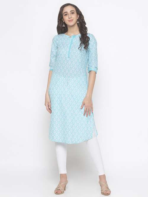 floral straight kurta - 16929632 - Standard Image - 0