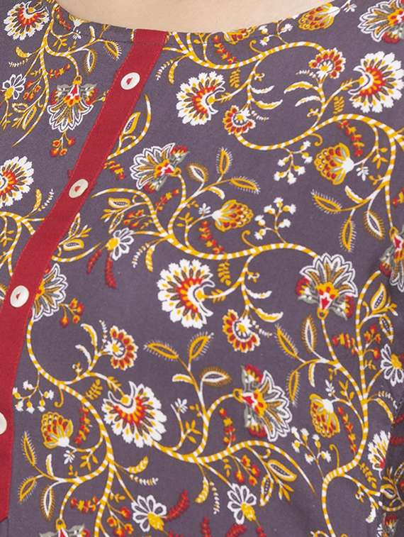 floral straight kurta - 16929635 -  Standard Image - 3