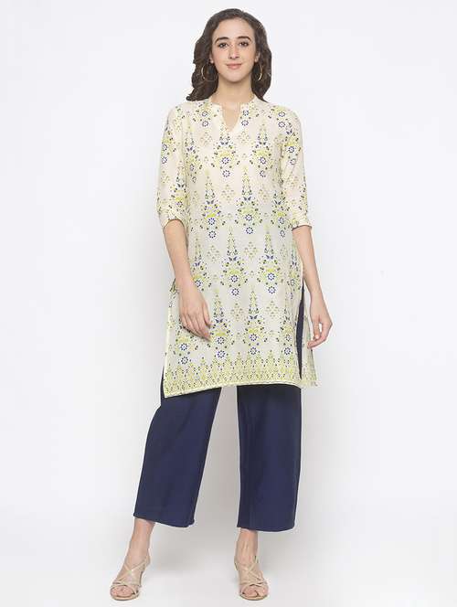 floral straight kurta - 16929636 - Standard Image - 0