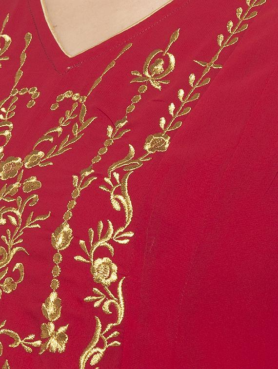 embroidered flared kurta - 16929650 - Standard Image - 3