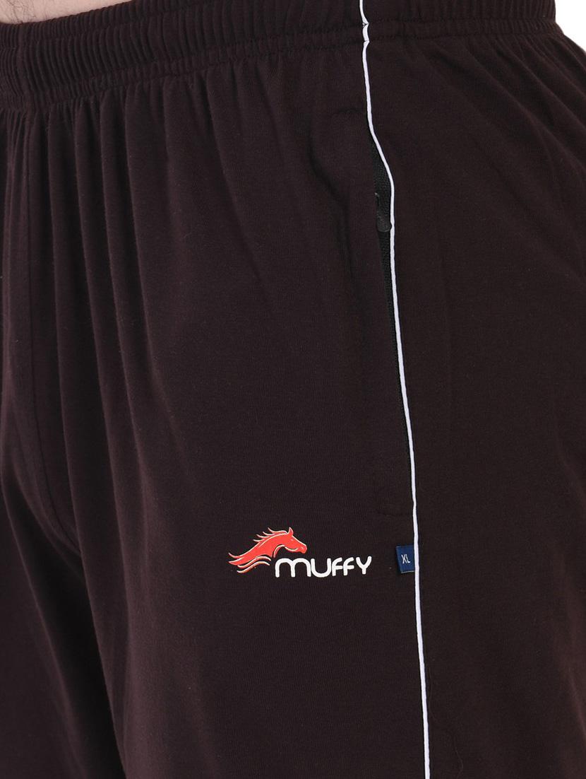 burgundy solid full length track pant - 16933211 - Standard Image - 3