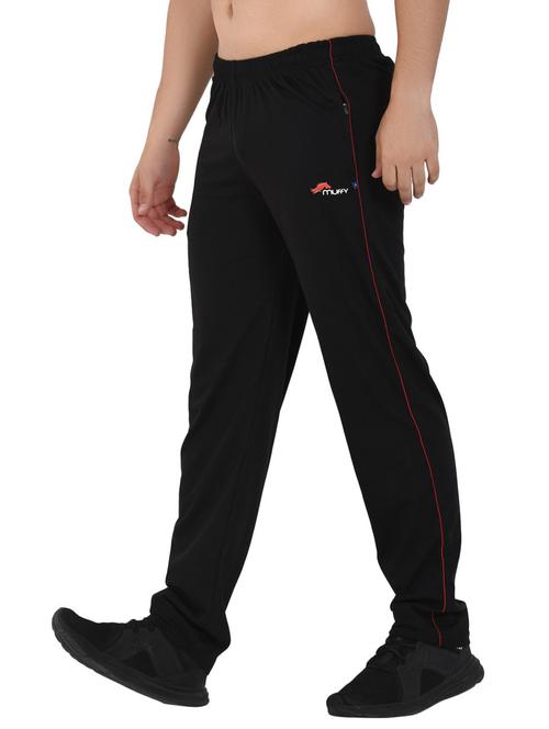 black solid full length track pant - 16933213 - Standard Image - 0