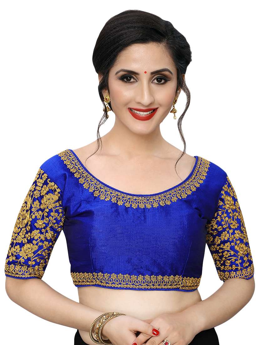 back detail embroidered blouse