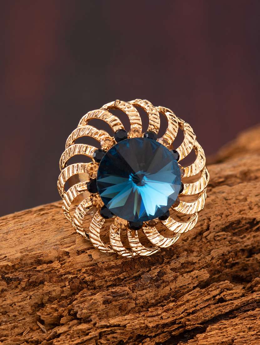 blue brass finger  ring