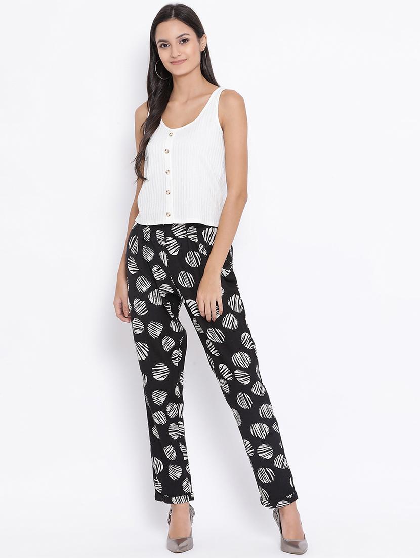 tie up waist polka dot peg trouser - 16936449 - Standard Image - 3