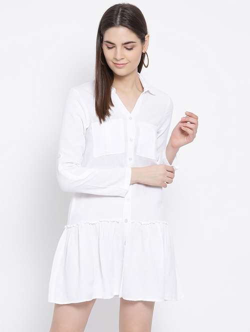 women's shirt solid dress - 16936484 - Standard Image - 0