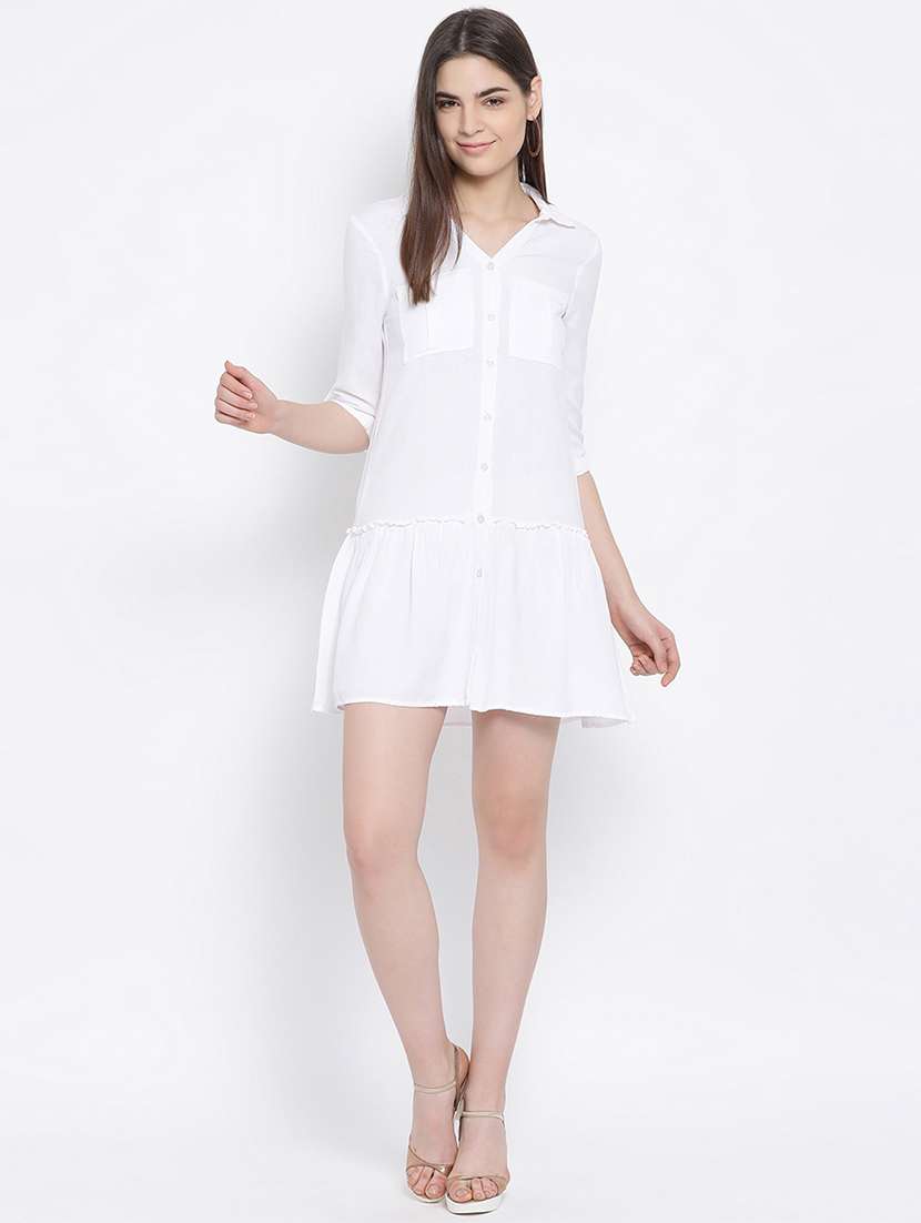 women's shirt solid dress - 16936484 - Standard Image - 3