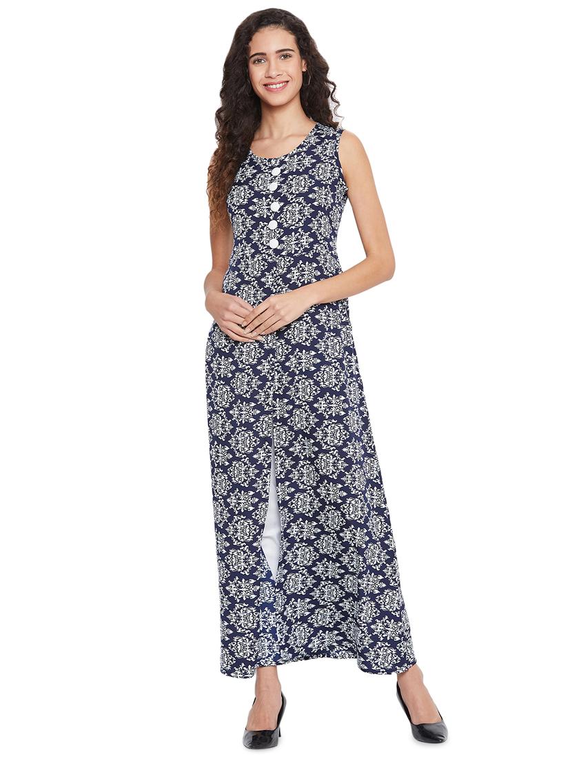 floral high slit kurta - 16937483 -  Zoom Image - 0
