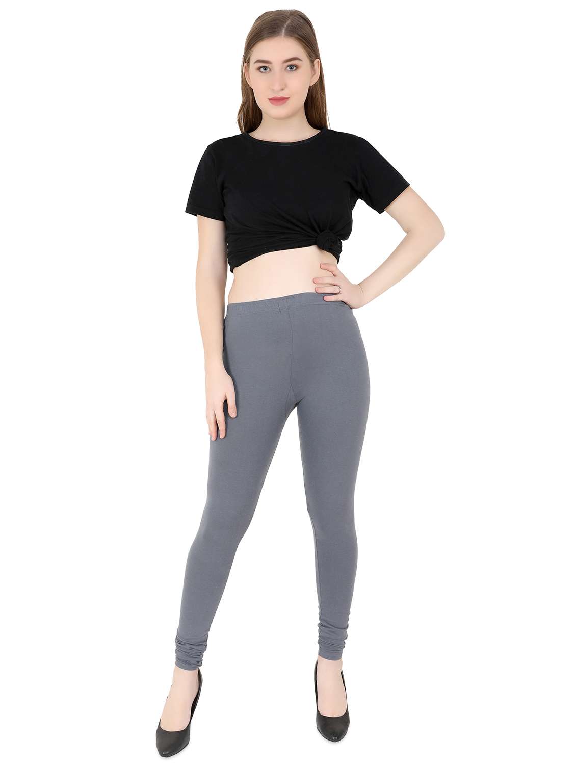 grey cotton leggings - 16938382 - Standard Image - 3