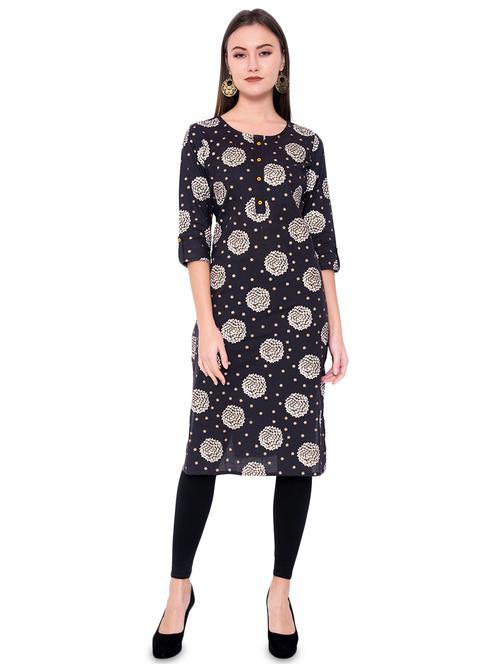 floral straight kurta - 16938651 - Standard Image - 0