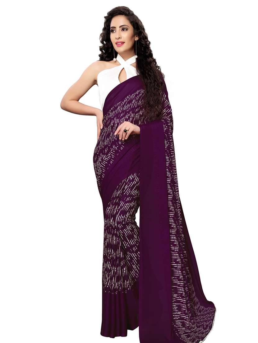 abstract printed saree with blouse