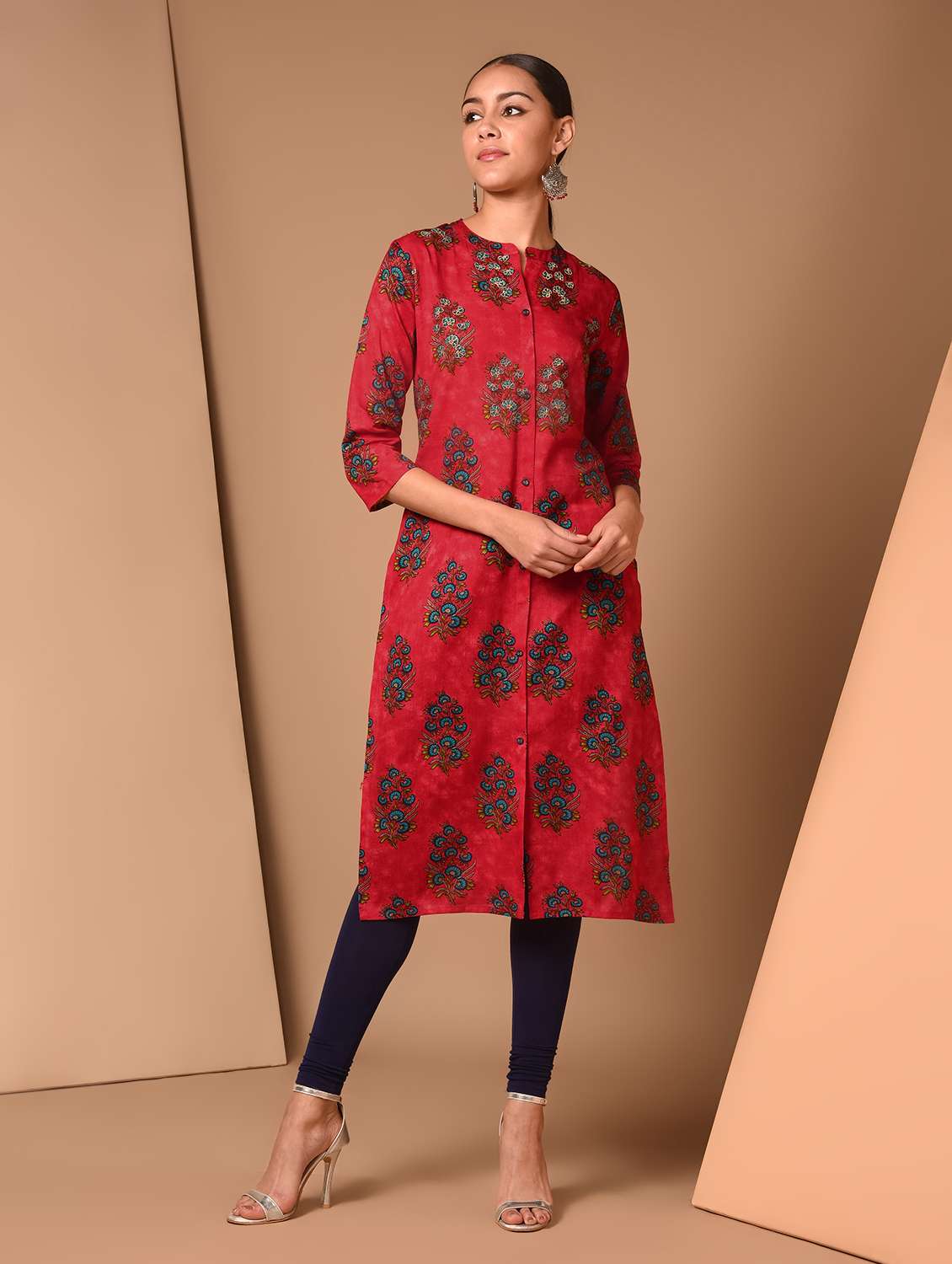 floral straight kurta