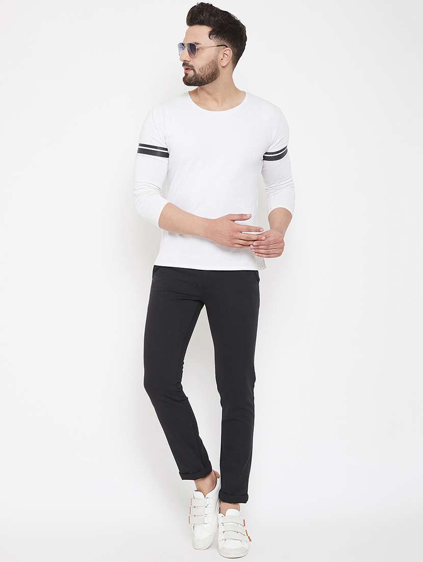 black solid chinos - 16941120 - Standard Image - 3