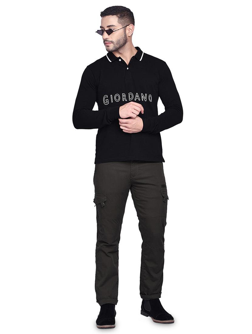 green solid cargo trousers - 16941637 - Standard Image - 3