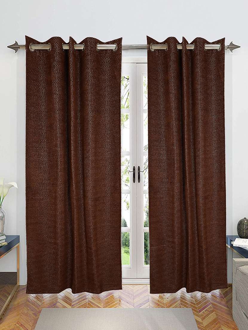   chenille & polyester blackout door curtains 