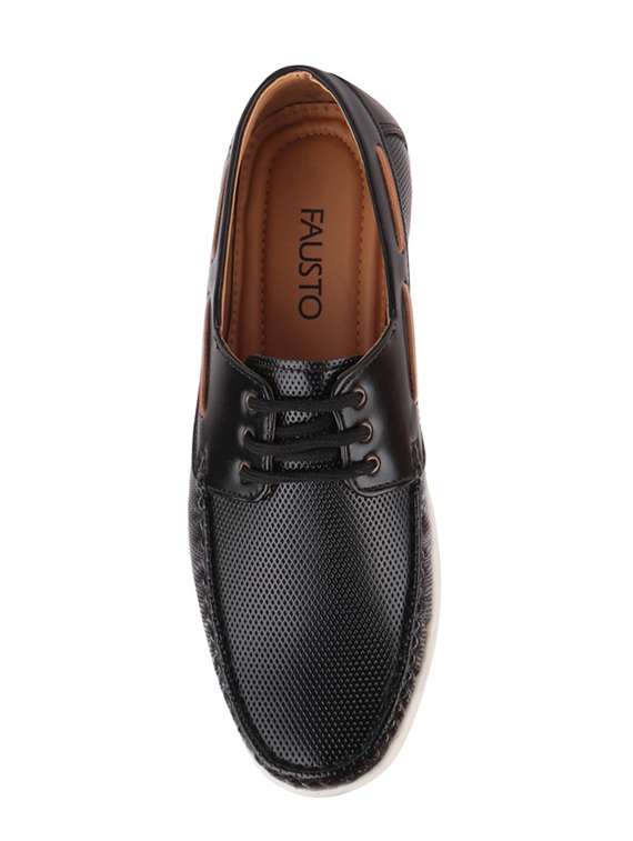 Buy online Black Lace Up Boat Shoes from Casual Shoes for Men by