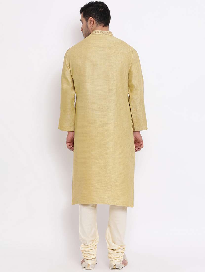 yellow self design kurta churidar set - 16943229 -  Standard Image - 3