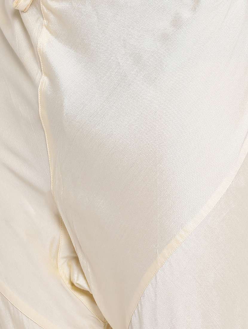 beige solid khadi kurta churidar set - 16943235 - Standard Image - 5