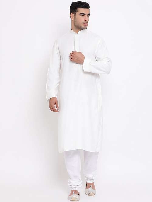 white solid kurta churidar set  - 16943242 -  Standard Image - 0