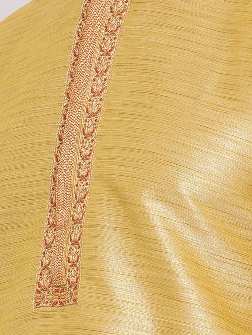 yellow solid kurta churidar set - 16943244 - Standard Image - 3