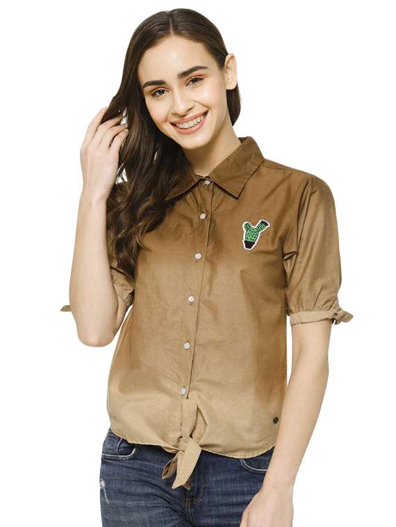 tie front ombre shirt 