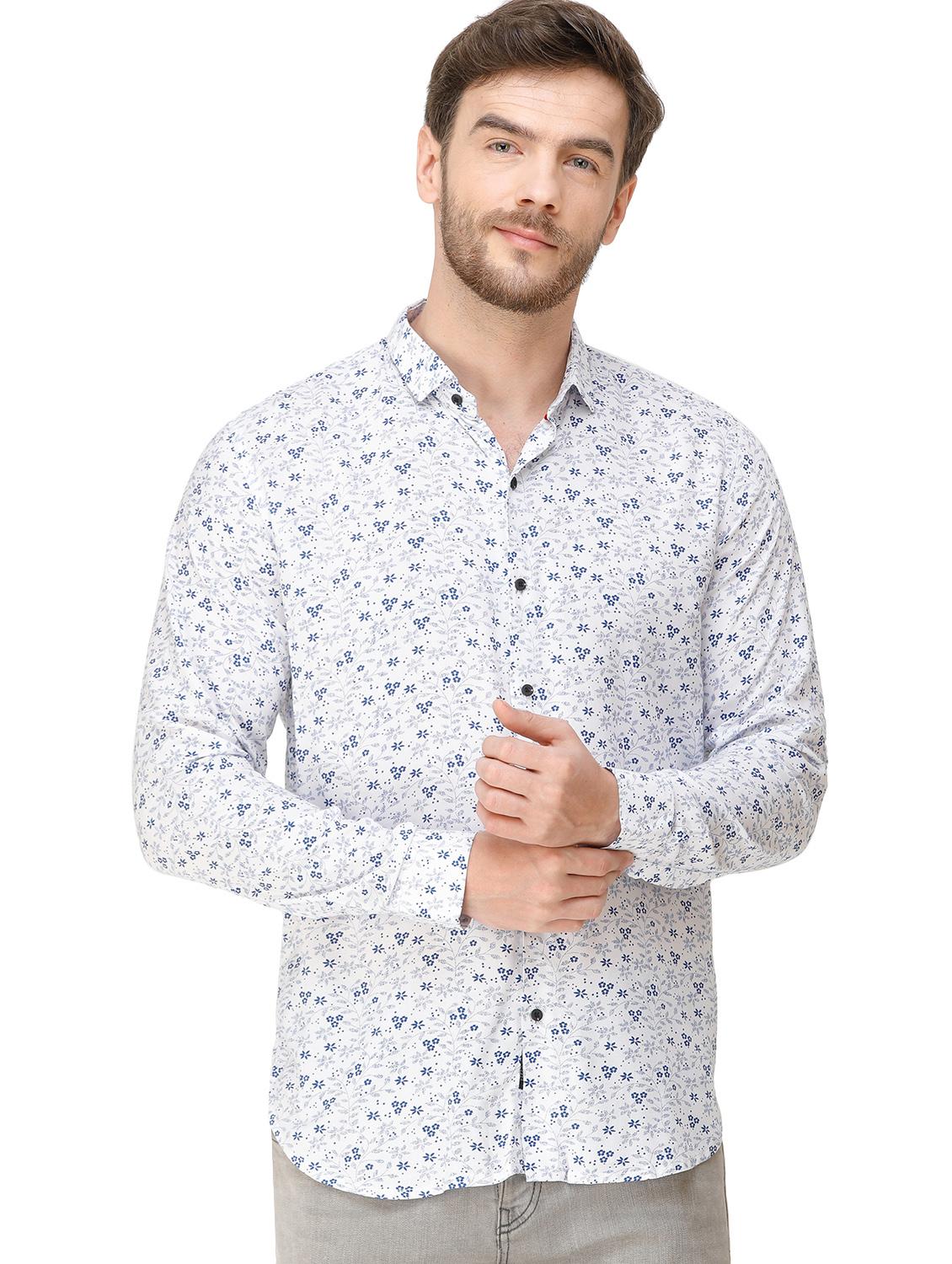 white floral printed casual shirt - 16943422 - Zoom Image - 0