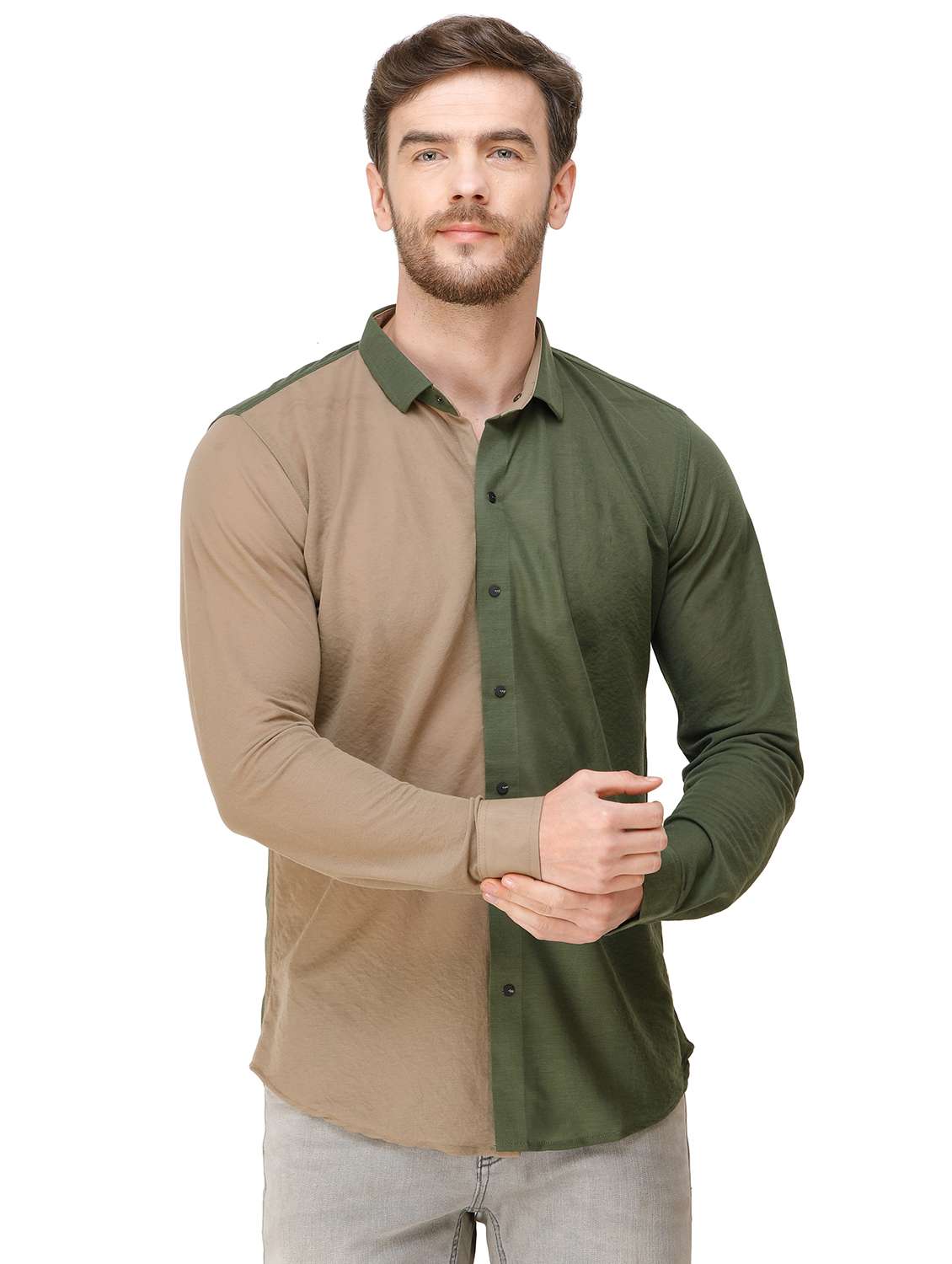 multi color block casual shirt - 16943440 - Zoom Image - 0