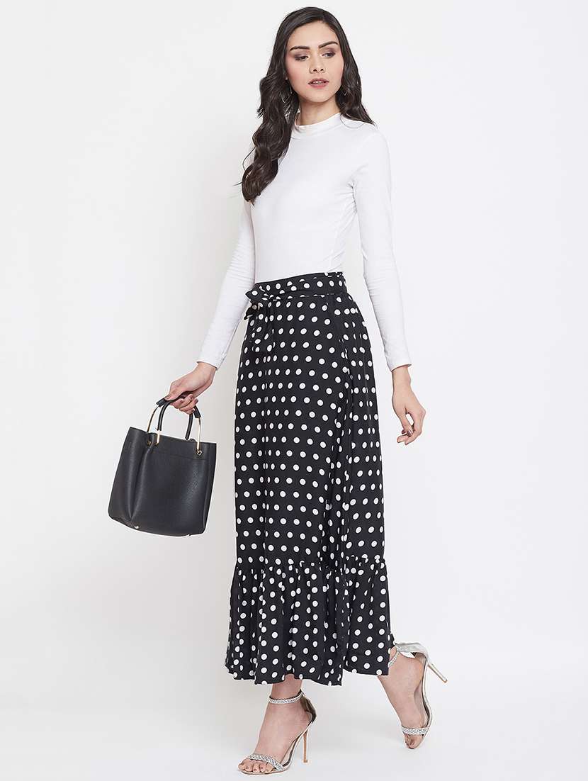 tie front polka dot flared dress  - 16943825 -  Standard Image - 3