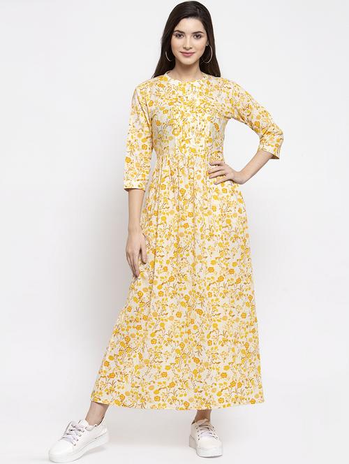 floral a-line ethnic dress - 16945555 - Standard Image - 0