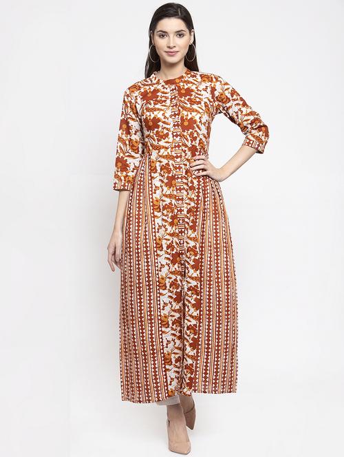 floral a-line kurta - 16945557 -  Standard Image - 0